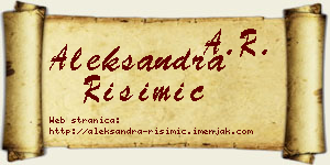 Aleksandra Risimić vizit kartica